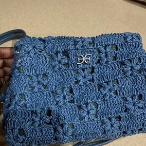 Sam Edelman Blue Crochet Crossbody Bag